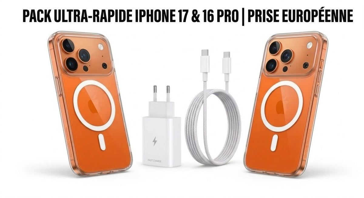 Coque iPhone 17/18 pro chargeur rapide câble usb-c